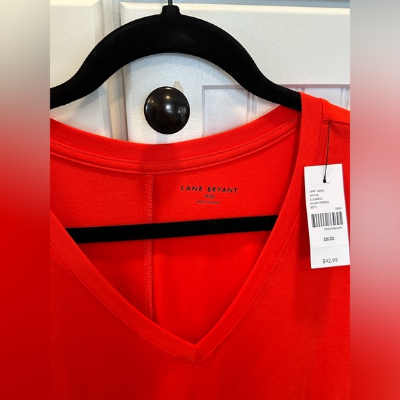 Lane Bryant Swing Long-Sleeve V-Neck Tunic in Burnt Orange NWT Size 18/20 2X - Picture 3 of 9